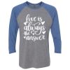 Unisex Triblend Three-Quarter Raglan T-Shirt Thumbnail