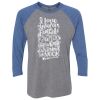 Unisex Triblend Three-Quarter Raglan T-Shirt Thumbnail