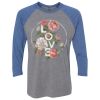 Unisex Triblend Three-Quarter Raglan T-Shirt Thumbnail