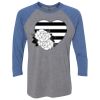 Unisex Triblend Three-Quarter Raglan T-Shirt Thumbnail