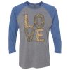 Unisex Triblend Three-Quarter Raglan T-Shirt Thumbnail