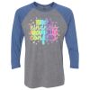 Unisex Triblend Three-Quarter Raglan T-Shirt Thumbnail