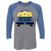 Unisex Triblend Three-Quarter Raglan T-Shirt Thumbnail