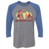 Unisex Triblend Three-Quarter Raglan T-Shirt Thumbnail