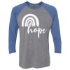 Unisex Triblend Three-Quarter Raglan T-Shirt Thumbnail