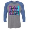 Unisex Triblend Three-Quarter Raglan T-Shirt Thumbnail