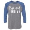 Unisex Triblend Three-Quarter Raglan T-Shirt Thumbnail