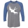 Unisex Triblend Three-Quarter Raglan T-Shirt Thumbnail