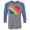 Unisex Triblend Three-Quarter Raglan T-Shirt Thumbnail