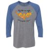 Unisex Triblend Three-Quarter Raglan T-Shirt Thumbnail