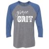 Unisex Triblend Three-Quarter Raglan T-Shirt Thumbnail