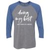 Unisex Triblend Three-Quarter Raglan T-Shirt Thumbnail