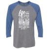 Unisex Triblend Three-Quarter Raglan T-Shirt Thumbnail