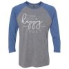 Unisex Triblend Three-Quarter Raglan T-Shirt Thumbnail