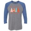 Unisex Triblend Three-Quarter Raglan T-Shirt Thumbnail