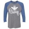 Unisex Triblend Three-Quarter Raglan T-Shirt Thumbnail