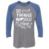 Unisex Triblend Three-Quarter Raglan T-Shirt Thumbnail