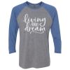 Unisex Triblend Three-Quarter Raglan T-Shirt Thumbnail