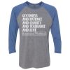 Unisex Triblend Three-Quarter Raglan T-Shirt Thumbnail