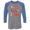 Unisex Triblend Three-Quarter Raglan T-Shirt Thumbnail