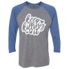 Unisex Triblend Three-Quarter Raglan T-Shirt Thumbnail