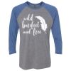 Unisex Triblend Three-Quarter Raglan T-Shirt Thumbnail