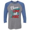 Unisex Triblend Three-Quarter Raglan T-Shirt Thumbnail