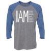 Unisex Triblend Three-Quarter Raglan T-Shirt Thumbnail