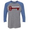 Unisex Triblend Three-Quarter Raglan T-Shirt Thumbnail