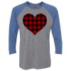 Unisex Triblend Three-Quarter Raglan T-Shirt Thumbnail