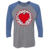 Unisex Triblend Three-Quarter Raglan T-Shirt Thumbnail