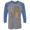 Unisex Triblend Three-Quarter Raglan T-Shirt Thumbnail