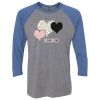 Unisex Triblend Three-Quarter Raglan T-Shirt Thumbnail