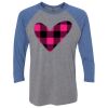 Unisex Triblend Three-Quarter Raglan T-Shirt Thumbnail