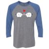 Unisex Triblend Three-Quarter Raglan T-Shirt Thumbnail