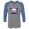 Unisex Triblend Three-Quarter Raglan T-Shirt Thumbnail