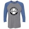 Unisex Triblend Three-Quarter Raglan T-Shirt Thumbnail