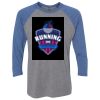 Unisex Triblend Three-Quarter Raglan T-Shirt Thumbnail