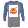 Unisex Triblend Three-Quarter Raglan T-Shirt Thumbnail