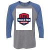 Unisex Triblend Three-Quarter Raglan T-Shirt Thumbnail