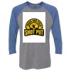 Unisex Triblend Three-Quarter Raglan T-Shirt Thumbnail