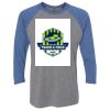 Unisex Triblend Three-Quarter Raglan T-Shirt Thumbnail