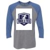 Unisex Triblend Three-Quarter Raglan T-Shirt Thumbnail