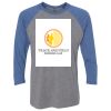 Unisex Triblend Three-Quarter Raglan T-Shirt Thumbnail