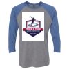 Unisex Triblend Three-Quarter Raglan T-Shirt Thumbnail