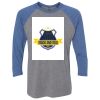 Unisex Triblend Three-Quarter Raglan T-Shirt Thumbnail