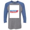 Unisex Triblend Three-Quarter Raglan T-Shirt Thumbnail