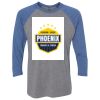 Unisex Triblend Three-Quarter Raglan T-Shirt Thumbnail