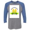 Unisex Triblend Three-Quarter Raglan T-Shirt Thumbnail