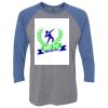 Unisex Triblend Three-Quarter Raglan T-Shirt Thumbnail